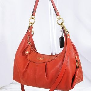 Coach Burnt Orange Leather Hobo Bag